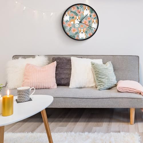 Horloge murale moderne Corgi au design rond et finitions soignées - 6