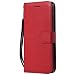 Produktbild Hülle für Galaxy S10 Hülle Handyhülle [Standfunktion] [Kartenfach] Tasche Flip Case Cover Etui Schutzhülle lederhülle klapphülle für Samsung Galaxy S10/G973F - DEKT050579 Rot
