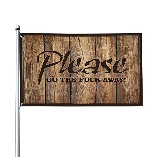 Drapeau Please Go Away 152x244 cm pour éviter les intrus dans sa chambre