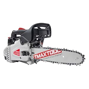 SwitZer 25cc Petrol Chainsaw 10 Inch 750W 2-Stroke Mini Chainsaw Lightweight Tree Pruning Wood Cutting Saw with Easy Start