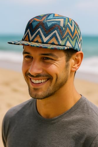 Image of 5 Panel Camper Hat | Multi-Color Unique Designs | Caps for Men & Women | Large or X-Large