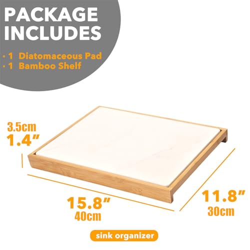 Tapis de séchage à vaisselle 40x30 cm absorbant et antidérapant pour cuisine épurée - 3