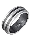 ANELLO misura 23 Breil Gioiello collezione JOINT, ANELLO da UOMO in ACCIAIO COLORATO colore SILVER/BLACK misura 23 - TJ3033