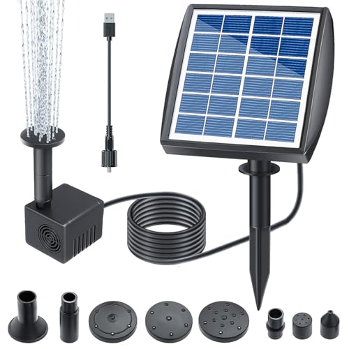 Lewisia 2W Solar Bird Bath Pump with USB Charging for Pool Pond Garden Decoration Solar Powered Water Fountain Pump