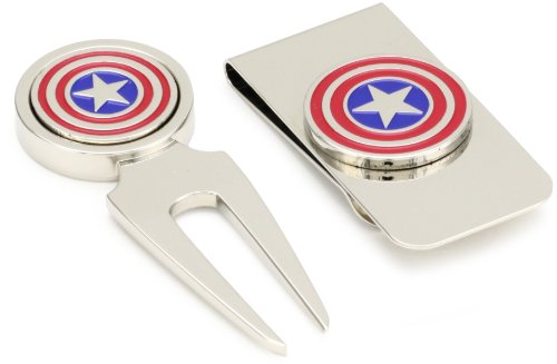 Marvel Comics Capt America Golf Divot and Money Clip Box Set