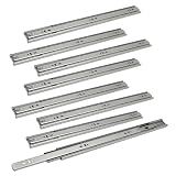 Ansobea Guide per cassetti 400 mm, guide a sfera con portata di 45 kg, estraibili completi, guide telescopiche, dimensioni complete 800 mm, 4 paia (8 pezzi)