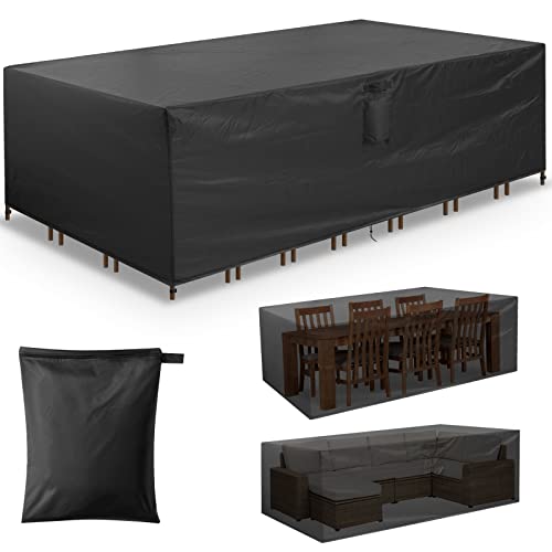 Outdoor Patio Furniture Covers Waterproof, 108L X 82W X 27.9H Outdoor Table And Chair Cover For Rain, Snow And Dust, Durable Patio Furniture Cover, Rectangular #TOP26