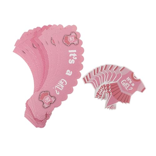 VILLFUL 24pcs Shower Decorations Fruit Cake Gender Reveal Party Decorations Fruitcakes Gender Reveal Cupcake Topper Birthday Shower Cupcake Wrappers Cakes Paper Pink Props