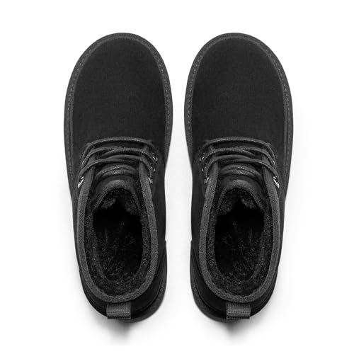 Bruno Marc Men's Winter Snow Boots FuzzyGo Cozy Suede Leather Cold Weather Warm Outdoor Casual Ankle Boots3