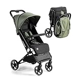 MS BabyWorld – Keo – Silla de paseo ligera hasta 22 kg | Capota extensible | Plegado tipo libro | Ultraligera y compacta | Ruedas grandes (Verde - Negro)
