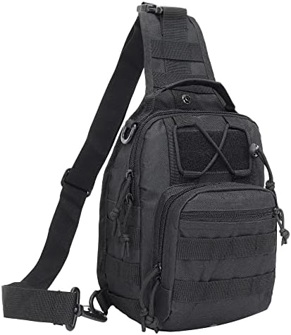 ABCAMO Tactical Sling Bag Small Crossbody Pack Chest Bag for Men Outdoor EDC Bagpack Shoulder Bag Sports Bag for Men
