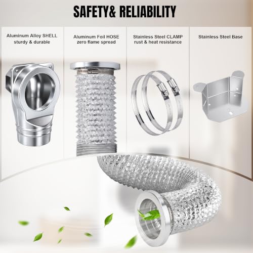 Image of Magnetic Dryer Vent Connector Kit Dryer Vent Hose Coupling Quick Connector