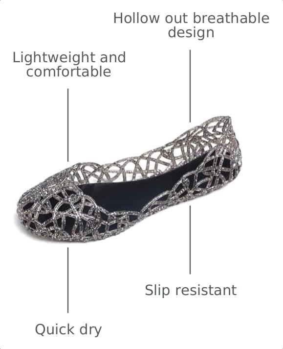 Image of Dear Time Women Flat Heel Summer Beach Jelly Shoes
