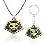 Ichigo Soul Reaper Badge Necklace Chain Set - Uryuu Quincy Cross Bracelet - Halloween Anime Gifts for Men Women and Fans