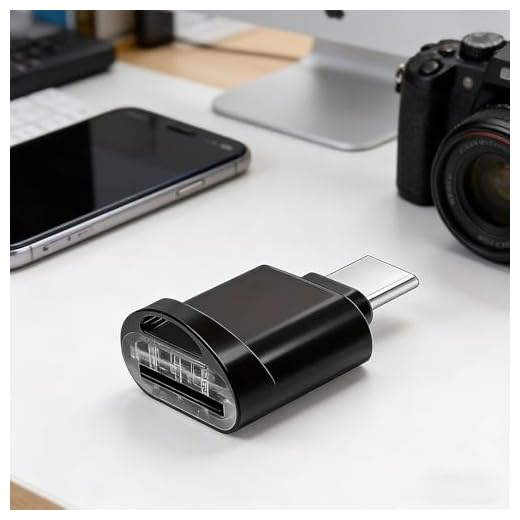 Dual USB-C & USB Card Reader for SD & TF Cards - High-Gloss Metallic Finish Capacity - Compatible with Laptops & More, Portable Data Transfer|Sleek Metallic Design