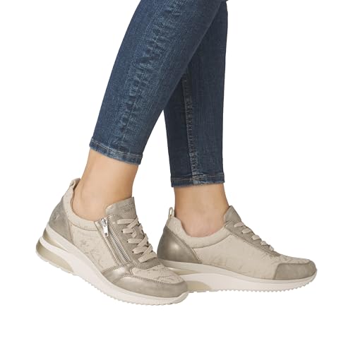 Remonte Damskie buty sportowe D2401 Low, metaliczne, rozmiar 39 EU, metalik, 39 eu