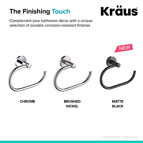Kraus Elie Bathroom -Towel Ring, Matte Black Finish, KEA-18825MB by Kraus - Image 5