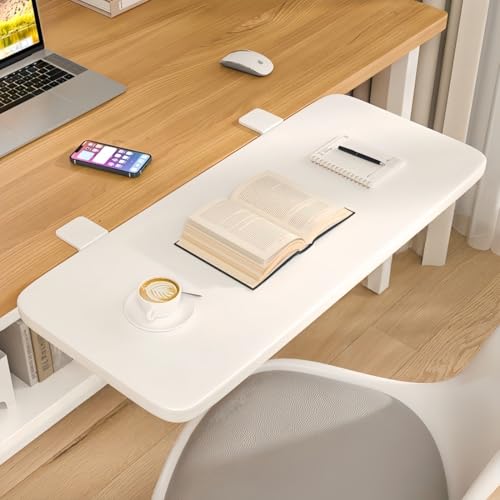 �܂肽���ݎ��L�[�{�[�h�����o���g���C 90°�܂肽���� ��� �N�����v�Œ� �܂肽���ݎ� �ȃX�y�[�X �f�X�N�⏕�� �������s�v ���t���ȒP��J��a�炰�� �ݑ�[�N �I�t�B�X �ƒ�p ���T�|�[�g (�z���C�g, 50*20cm)