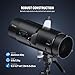 NEEWER LS-300 Spotlight Optical Snoot for 300W Bowens Mount LED Video Lights with 16x GOBO 19° Projection Lens 98% Light Transmittance Geometric Shaper for Creative Photography & Enhanced Illuminance