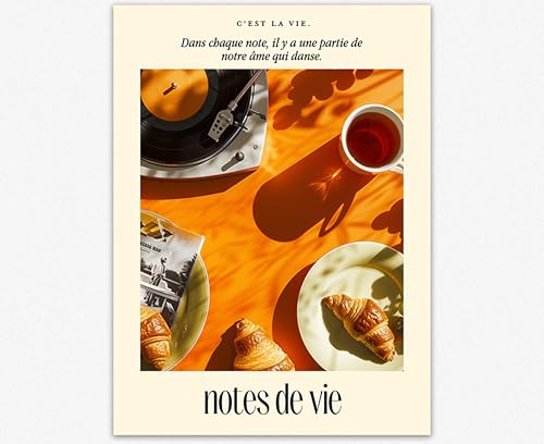 Art mural de café Wallbuddy 50 x 70 cm poster vinyles