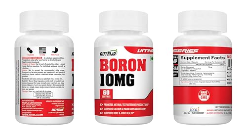 Image of NutriJa Boron 10mg Capsules | Boron Citrate, Aspartate & Glycinate Complex | Multi-Action Mineral Support for Bone Strength, Joint Wellness & Calcium-Magnesium Utilization | 60 Veg Capsules