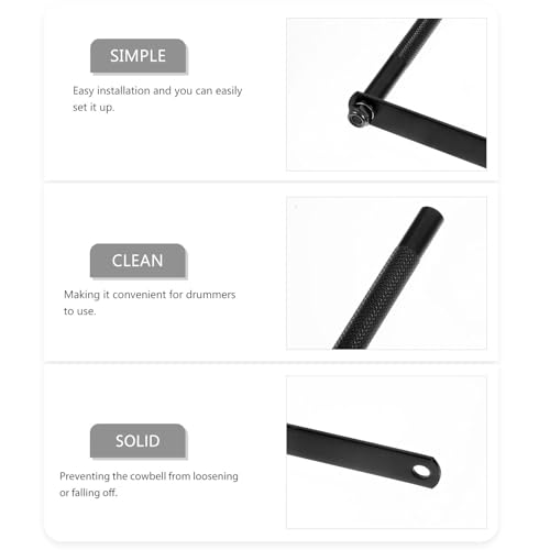 Soporte para Cowbell con Clamp para Batería Negro miniatura 4