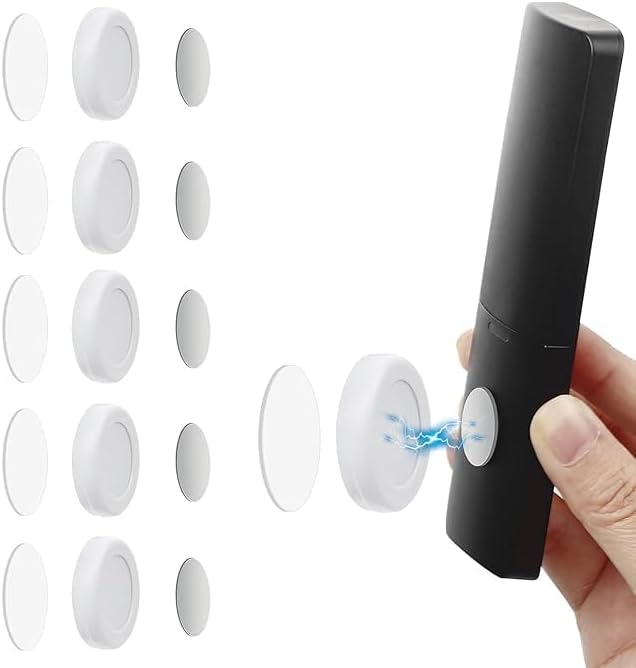 10 pcs Magnetic Remote Control Holder Wall Mount Self-Adhesive,Strong Magnet Hole-Free Remote Holder,Remote Control Organizers Storage,Wall Mount TV Remote Organizer for Home, Office, Hotel