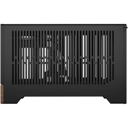 Image of Fractal Design Terra Graphte Small Form Factor Mini ITX Gaming Cabinet /Chassis /Case, Wood Walnut Front Panel, PCIe 4.0 Riser Cable, USB Type-C, Anodized Aluminum Panels - FD-C-TER1N-01