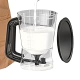 Missmisq Teig Spender | 1 Liter Trichterförmiger Ausgießer | Waffel Teig Spender Mit Einem Ständer | Für Das Kochen Von Cupcakes Sirupe Öle Gewürze Cremes Dressings Salate Küchenbacken Butter Honig