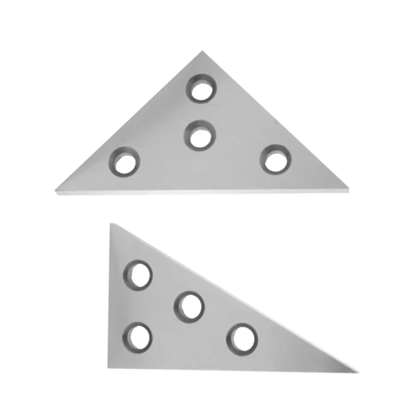 2 Pz/set 30/45/60/90 Gradi Angolo di Blocco Righello Pollici Metrico Triangolo di Metallo Blocco di Angolo Strumento di Misurazione di Precisione per macchinisti
