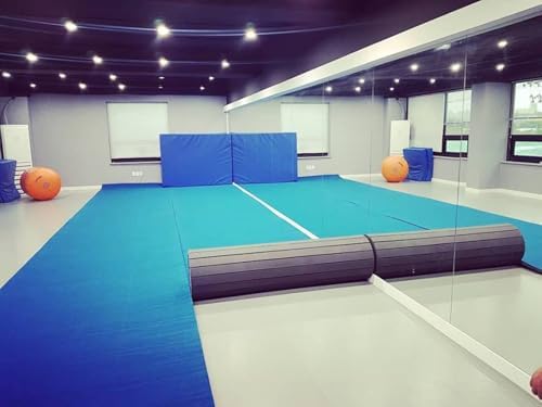Premium Indoor Gymnastics Mat - Non-Slip Foam Exercise Mat for Wrestling, Cheerleading & Fitness - Quick Roll-Out Design for Easy Setup & Training