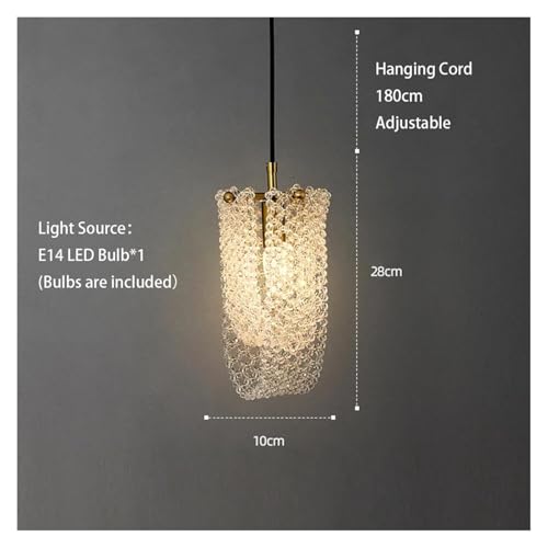 Lampe suspendue chevet en cristal pour éliminer la fatigue visuelle