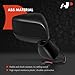 A-Premium Passenger Side Power Door Mirror - Compatible with Subaru Impreza 2012-2014, XV Crosstrek 2013-2014 - Heated Manual Folding Black Outside Rear View Mirror - Replace# 91036FJ200-PFM