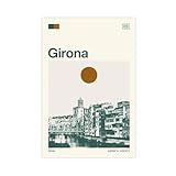 IYQTAGGH Lienzo decorativo para pared, diseño de viaje a Girona, España, para decoración de sala de estar, dormitorio, 60 x 90 cm