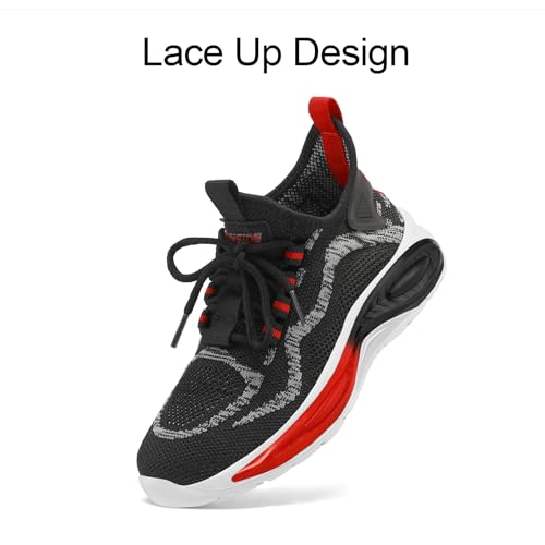 Runside Boys Girls Sneakers, Lace Up Kids Tennis Shoes For Walking/Running Lightweight Breathable Gym Shoes Outdoor thumb #1