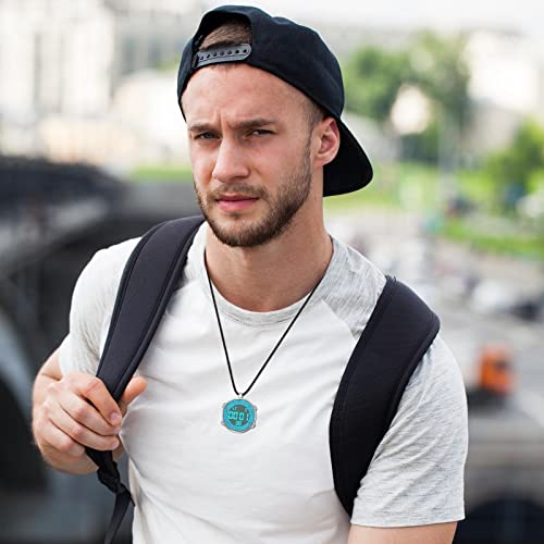 Lancardo Relógio de bolso digital para homens e mulheres com alarme de semana e calendário de lapela