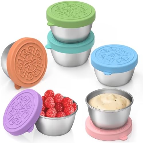 Amazon.com: 6x1.6 Oz Salad Dressing Containers With Lids, Small