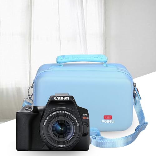 Funda rígida para cámara Canon EOS Rebel T7/T8i/T5 azul miniatura 5