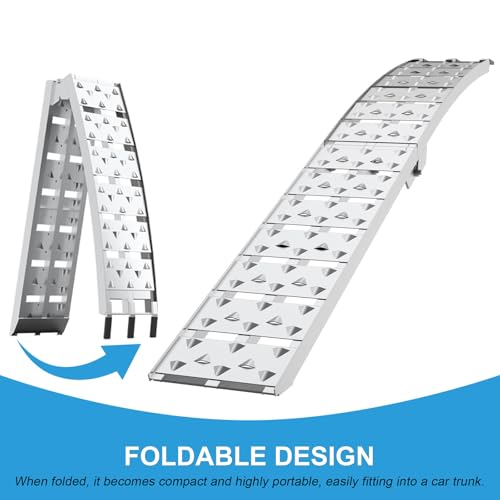 Rampas de carga de aluminio para camionetas, 7.5FT plegables miniatura 7