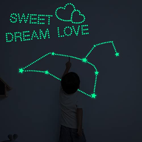 Miniatura 4 de Echocube 521 Estrellas Que Brillan En La Oscuridad, Luminosos Pegatinas De Estrellas Para Techo Y Pared, Estrellas Fluorescentes Pegatinas Para Decoración De Dormitorio De Niñas, Niños Y Niños