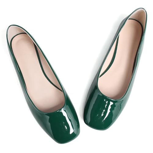 Image of Dear Time Women's Casual Foldable Ballet Flats Square Toe Ballerina Flats Shoes Comfortable