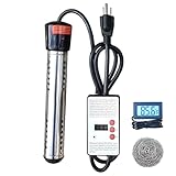 Immersion Water Heater for Bathtub, Bucket Heater with Timed Auto Power Off, Portable Pool Electric...