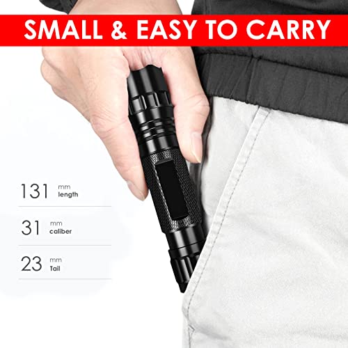 Windfire Wf-501B Flashlights High 1200 Lumens Tactical Flashlight 1 Mode 3.7-18V High Powered Handheld Torch Water Resistant Portable With Holster Duty Belt Holder (Battery Not Included) #TOP3