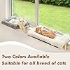 valigogo Cloud-Soft Cat Window Sill Perch with Zipper Designed Cushioned Bed, Supportive Cat Window Seat with Premium Solid Wood & Sturdy Metal Frame, Pet Hammock Bed for Large Cats (Large, White) #5