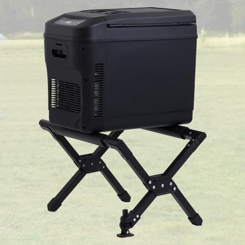 iimono117 クーラーボックス スタンド クーラースタンド 耐荷重60s 折りたたみ アジャスター 収納袋付き 簡単設置 水抜き クーラーボックススタンド クーラースタンド キャンプ アウトドア BBQ 釣り レジャー (1個)