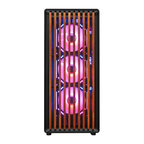Image of Terra Plus Gaming PC Desktop Computer, Intel Core i7 14700K, Radeon RX 9060 XT, 64GB DDR5, 4TB SSD, Tower Fan Black, Windows 11 Home, RGB Lighting, WiFi, Ready to Use