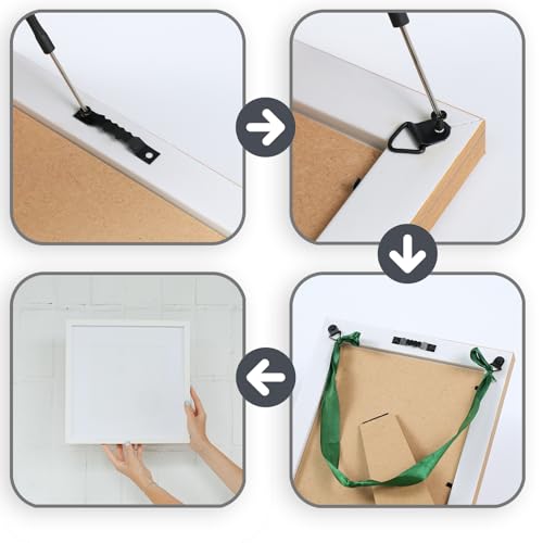 Picture Hanging Kit 251 PCS, Include 50 Sawtooth Picture Hangers, 50 D Ring Picture Hangers, 150 Screws and 1 Screwdriver, Picture Frame Hanging Hardware, Picture Frame Hanging Kit for Wall, Black