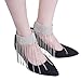 Miayon 2Pcs Rhinestone Ankle Bracelets Sparkly Tassel Foot Chain Glitter High Heel Decorative Pendant Chain Sexy Jewelry Accessories for Women Nightclub Party