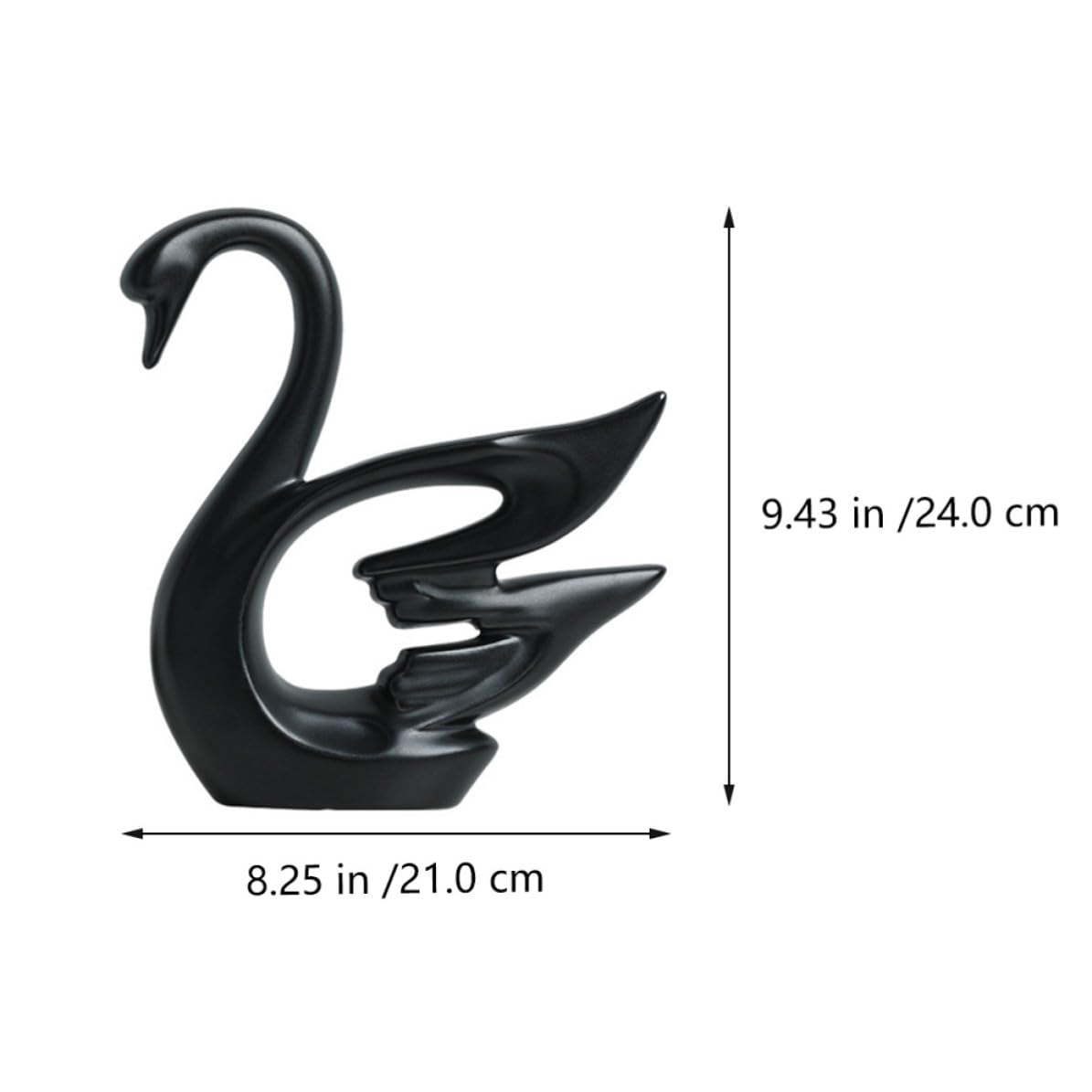 2stücke Teiliges Minimalistisches Schwäne Ornament Elegante Porzellan Figuren Stilvolle Tischdeko für Wohn Büro Langlebige Handgefertigte Dekoartikel