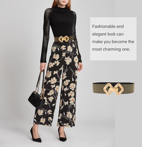 COTIM COYIN Women‘s Wide Elastic Belts, Stretchy Waist Belt for Dresses4